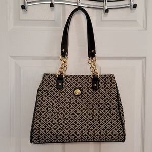 Designer Black and Gold Patterned Tote Bag